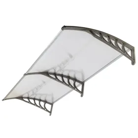 HT-200 X 100 Household Application Door & Window Rain Cover Eaves Canopy Silver & Gray Bracket (Option: Defaulttitle)
